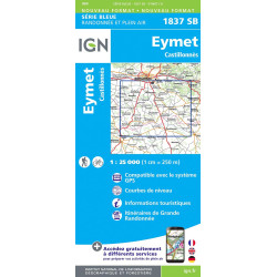 Carte randonnée 1837SB EYMET-CASTILLONNES