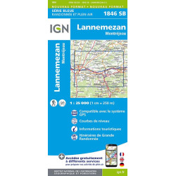 Carte randonnée 1846SB LANNEMEZAN MONTREJEAU