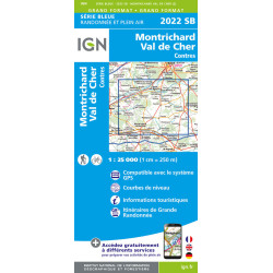 Carte randonnée 2022SB MONTRICHARD - VAL DE CHER CONTRES