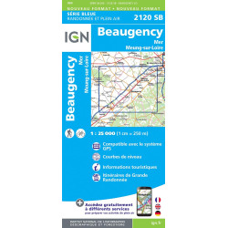 Carte randonnée 2120SB BEAUGENCY-MER MEUNG SUR LOIRE