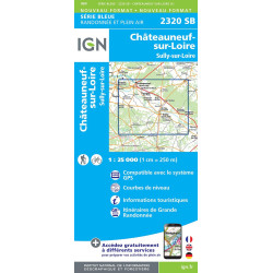 Carte randonnée 2320SB CHATEAUNEUF-SUR-LOIRE- SULLY-SUR-LOIRE