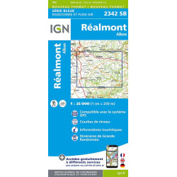Carte randonnée 2342SB REALMONT ALBAN