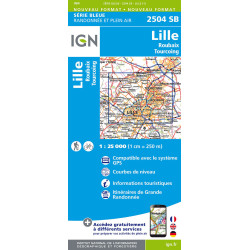Carte randonnée 2504SB LILLE ROUBAIX TOURCOING