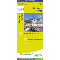 Carte randonnée 103 - AMIENS ARRAS
