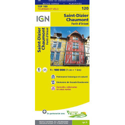 Carte randonnée 120 - SAINT-DIZIER CHAUMONT FORET D ORIENT
