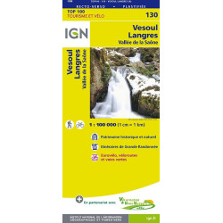 Carte randonnée 130 - VESOUL LANGRES VALLEE DE LA SAONE