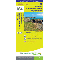 Carte randonnée 131 - NANTES LA ROCHE-SUR-YON ILE DE NOIRMOUTIER COTE VENDEENNE