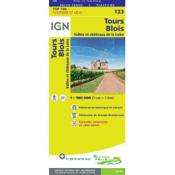 Carte randonnée 133 - TOURS BLOIS VALLEE ET CHATEAUX DE LA LOIRE