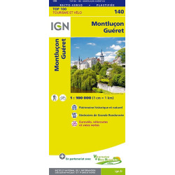 Carte randonnée 140 - MONTLUCON GUERET