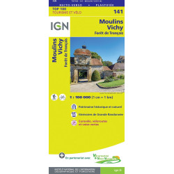 Carte randonnée 141 - MOULINS VICHY FORET DE TRONCAIS