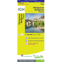 Carte randonnée 153 - PERIGUEUX BERGERAC PERIGORD