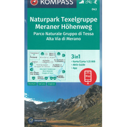 Carte randonnée 043 NATURPARK TEXELGRUPPE - MERANER HOHENWEG - PARCO NATURALE GRUPPO DI TESSA - ALTA VIA DI MERANO