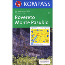 Carte randonnée 101 ROVERETO - MONTE PASUBIO