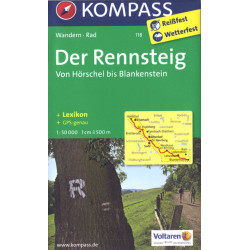 Carte randonnée 118 DER RENNSTEIG : VON HORSCHEL BIS BLANKENSTEIN