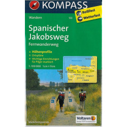 Carte randonnée 133 SPANISCHER JAKOBWEG FERNWANDERWEG