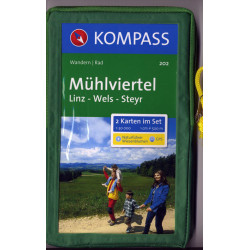 Carte randonnée 202 MUHLVIERTEL LINZ WELS STEYR