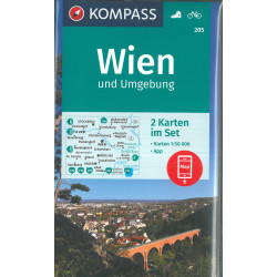Carte randonnée 205 WIEN UND UMGEBUNG