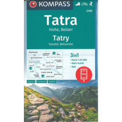 Carte randonnée 2130 HOHE TATRA VYSOKE TATRY