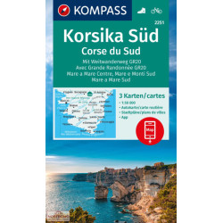 Carte randonnée 2251 KORSIKA SUD - CORSE DU SUD