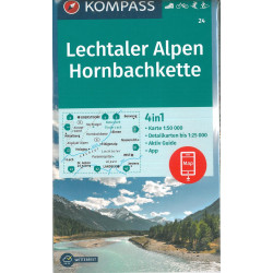Carte randonnée 24 LECHTALER ALPEN - HORNBACHKETTE
