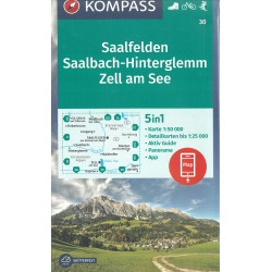 Carte randonnée 30 SAALFELDEN SAALBACH ZELL AM SEE