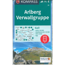 Carte randonnée 33 ARLBERG - VERWALLGRUPPE