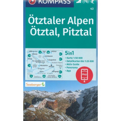 Carte randonnée 43 OTZTALER ALPEN