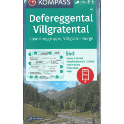 Carte randonnée 45 DEFEREGGENTAL - VILLGRATENTAL