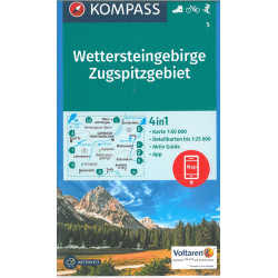 Carte randonnée 5 WETTERSTEINGEBIRGE ZUGSPITZGEBIET