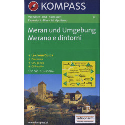 Carte randonnée 53 MERAN UND UMGEBUNG MERANO