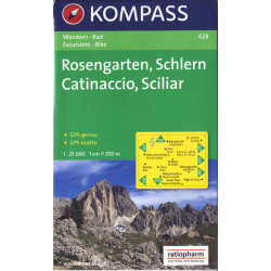 Carte randonnée 628 ROSENGARTEN - CATINACCIO - SCHLERN