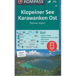 Carte randonnée 65 KLOPEINER SEE KARAWANKEN OST