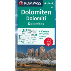 Carte randonnée 672 DOLOMITES