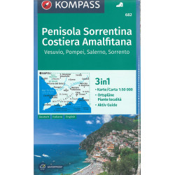 Carte randonnée 682 PENISOLA SORRENTINA COSTIERA AMALFITANA