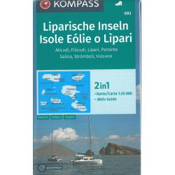 Carte randonnée 693 ISOLE EOLIE O LIPARI LIPARISCHE INSELN