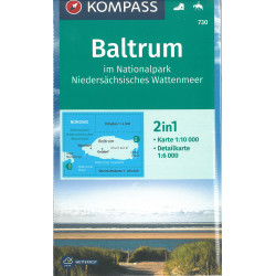 Carte randonnée 730 BALTRUM IM NP NIEDERSACHS