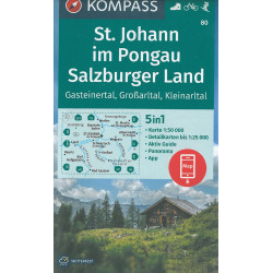 Carte randonnée 80 ST JOHANN SALZBURGER LAND
