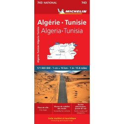 Carte routière et touristique Michelin ALGERIE TUNISIE mic743