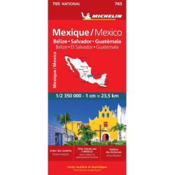 Carte routière et touristique MICHELIN -  MEXIQUE / MEXICO, BELIZE - SALVADOR GUATEMALA mic765