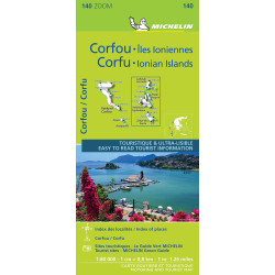 CARTE routière et tourisme  CORFOU ET LES ILES IONIENNES