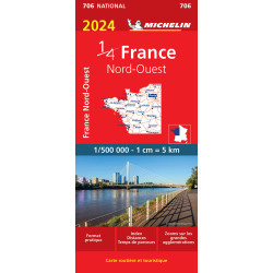 Carte randonnée 706 1/4 FRANCE NORD-OUEST 2024