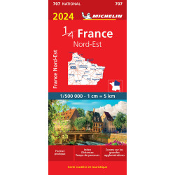Carte randonnée 707 1/4 FRANCE NORD-EST 2024