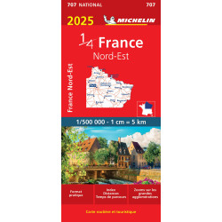 Carte randonnée 707 1/4 FRANCE NORD-EST 2025