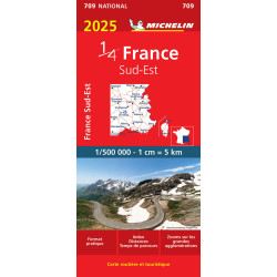 Carte routière michelin et tourisme -  709 1/4 FRANCE SUD-EST 2025