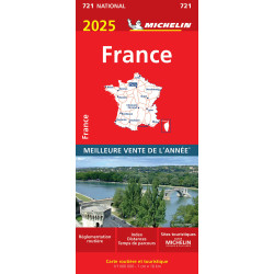 Carte routière michelin et tourisme -  721 FRANCE 2025