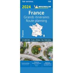 Carte routière michelin et tourisme -  726 FRANCE GRANDS ITINERAIRES 2024