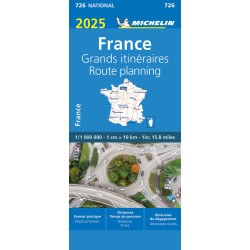 Carte routière michelin et tourisme -  726 FRANCE GRANDS ITINERAIRES 2025