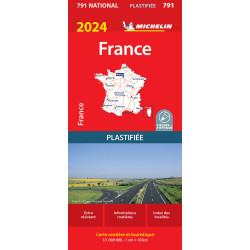 Carte routière michelin et tourisme -  791 FRANCE 2024 PLASTIFIÉE