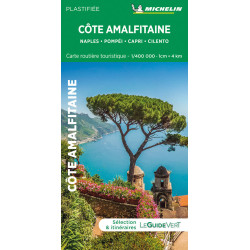 Carte routière et touristique  NAPLES pompéi capri  cilento CÔTE AMALFITAINE PLASTIFIEE