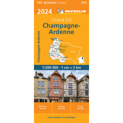 Carte randonnée 515 CHAMPAGNE ARDENNE 2024